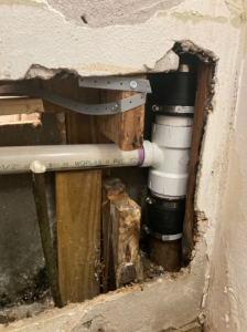 New PVC pipes, installed by Coggin Plumbing