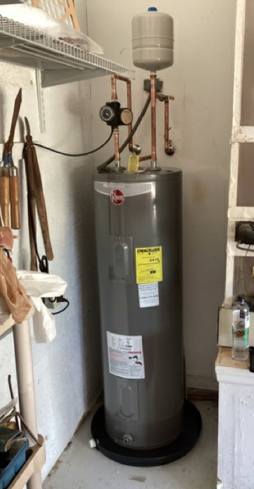 water heater installation rheem grey fifty gallons